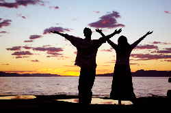 sunset couple